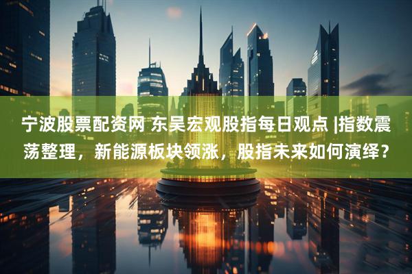 宁波股票配资网 东吴宏观股指每日观点 |指数震荡整理，新能源板块领涨，股指未来如何演绎？