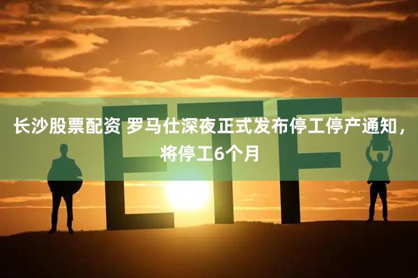 长沙股票配资 罗马仕深夜正式发布停工停产通知，将停工6个月